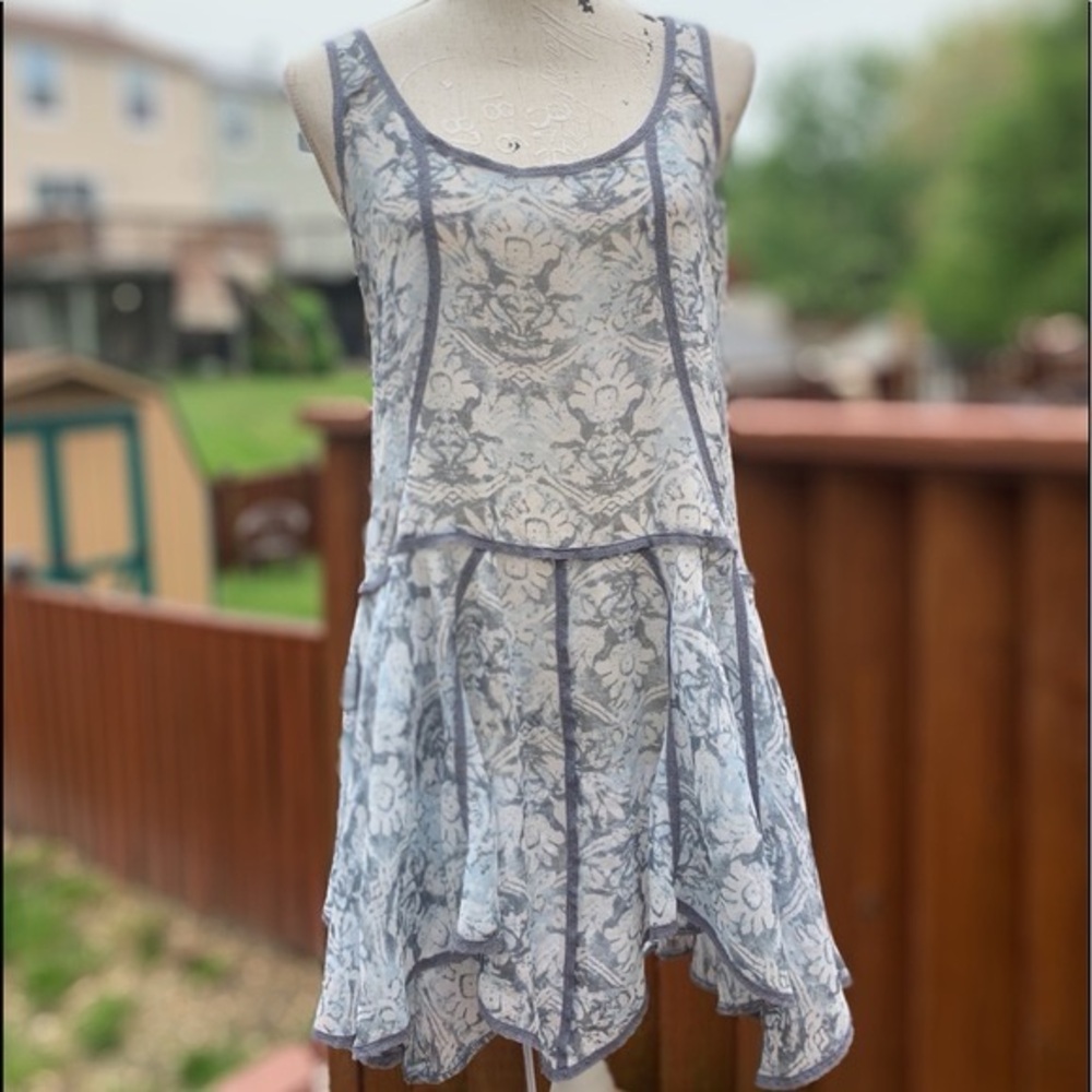 Free People Intimately Trapeze Floral Lace Slip Scoop Neck Dress Festival 2000s